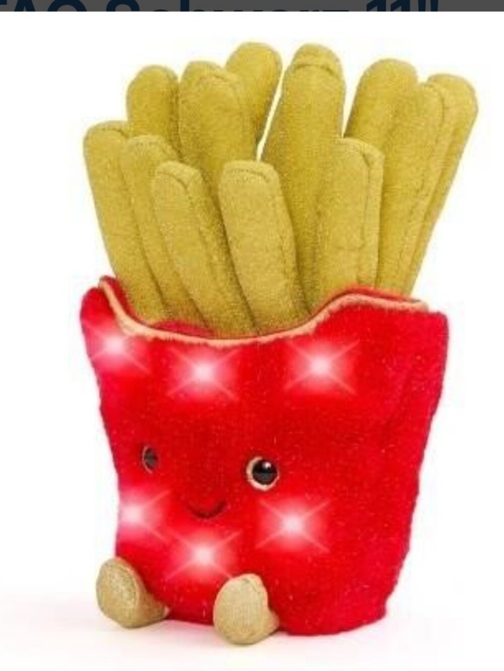 FAO Schwarz 11" Glow Brights Plush LED with Sound French Fries